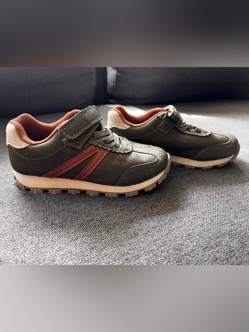 Simple Joys Carter’s Bailey Toddler Boys Sneakers Size 10 Olive Orange Rust